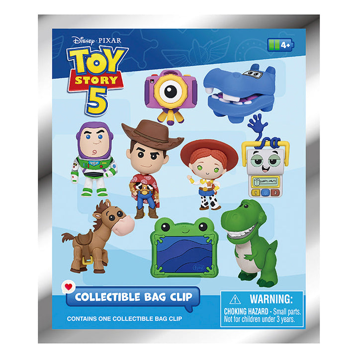 Toy Story 5 Movie Series 1 3D Collectable Keychains featuring Woody, Buzz Lightyear, and other beloved characters.
