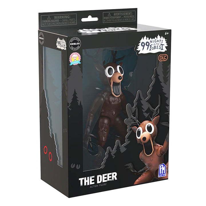 99 Nights In The Forest Series 1 8inch Action Figure - Deer in packaging, featuring playful deer design and forest backdrop.