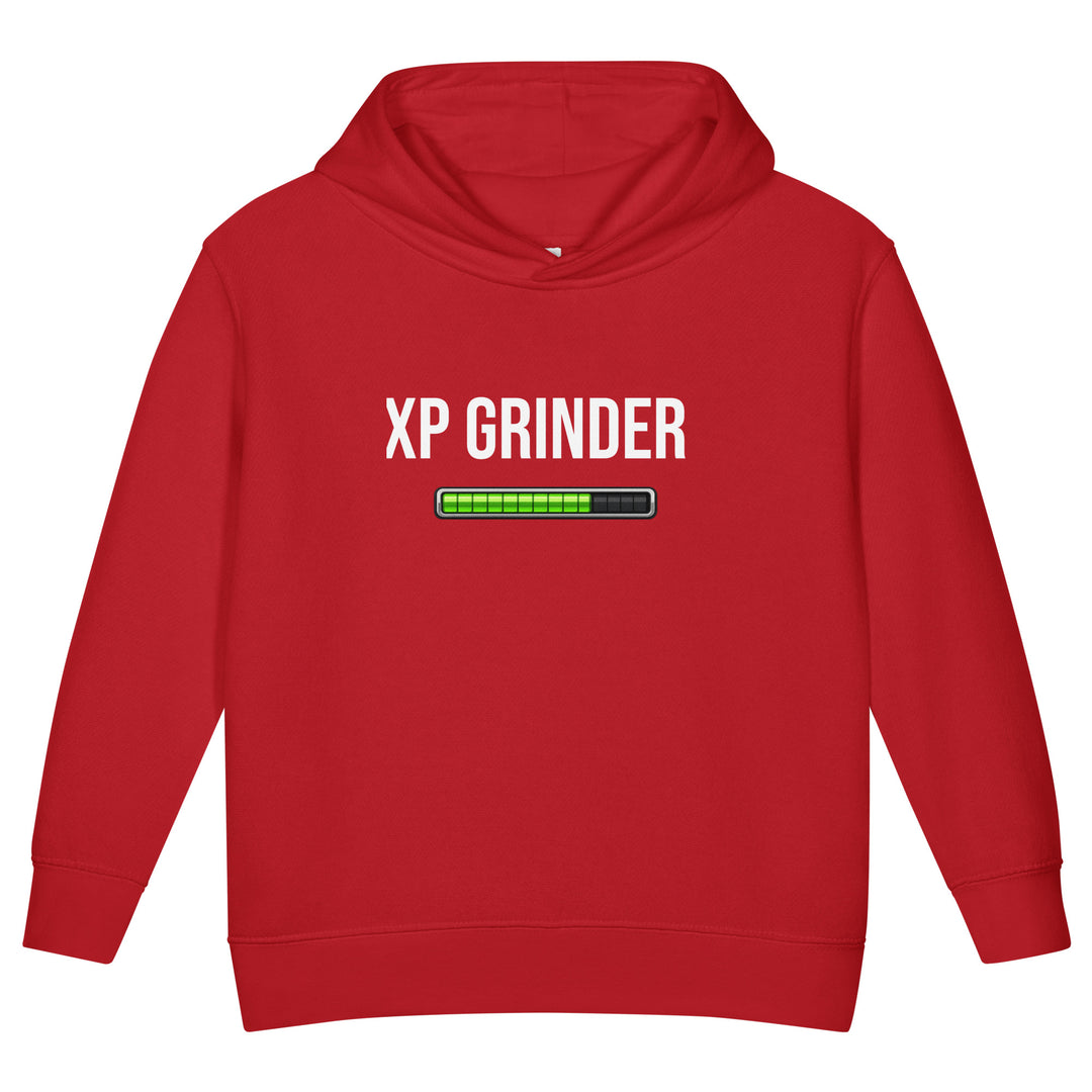 XP Grinder Toddler fleece pullover hoodie in red with graphic design and cozy fit