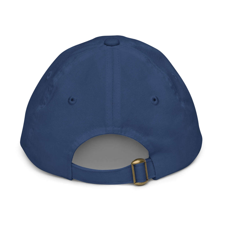 Back view of the XP Grinder Youth baseball cap featuring an adjustable strap and eyelets for breathability.